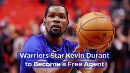 Warriors Star Kevin Durant to Become a Free Agent