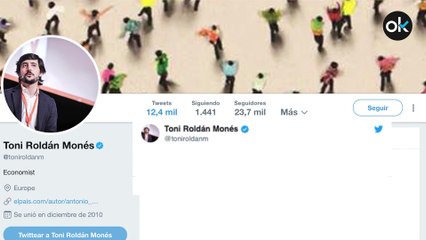 Toni Roldán lanza un nuevo dardo a Rivera para que C’s apoye la investidura de Sánchez