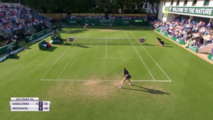 Sabalenka dumps defending champion Wozniacki out at Eastbourne
