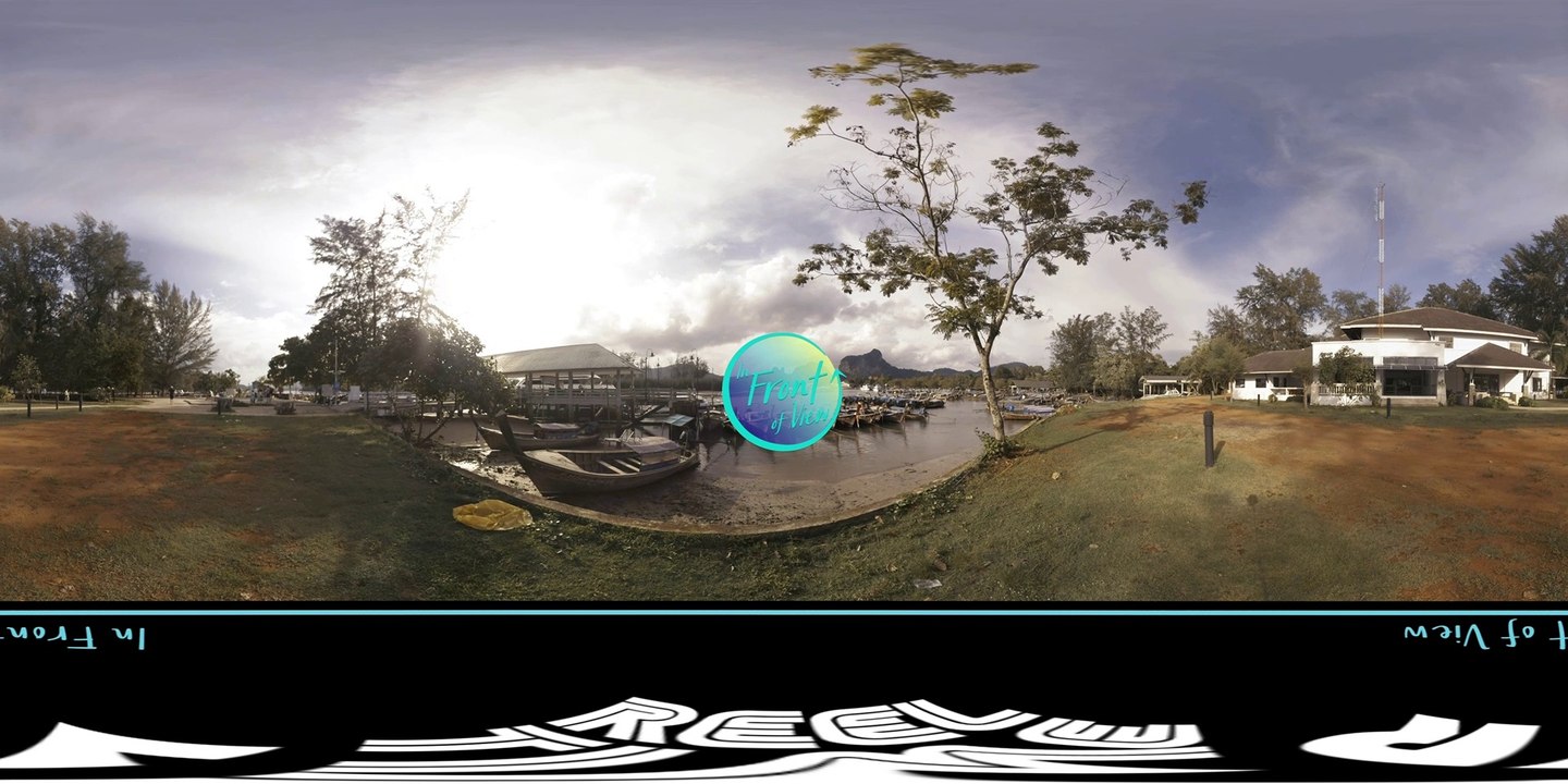 In Front of View - Chao Phraya River Klongs of Thailand in 360° VR