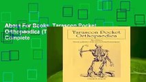 About For Books  Tarascon Pocket Orthopaedica (Tarascon Series) Complete