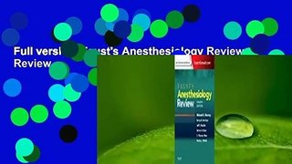 Full version  Faust's Anesthesiology Review  Review