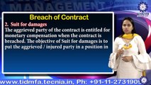 Ms. JYOTSNA || Breach of Contract || MBA || TIAS || TECNIA TV