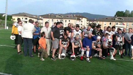 Visite des partenaires à l'entrainement