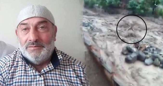 Trabzon'daki sel felaketinden korkunç görüntü! Sulara kapılma anı anbean kaydedildi