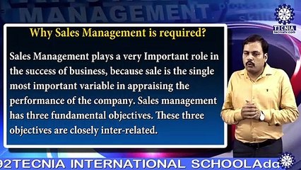Dr. AMIT KUMAR || Introduction to Sales Management  || MBA || TIAS || TECNIA TV