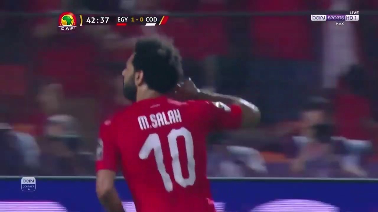 اهداف مباراة مصر والكونغو 2_0 | هدف عاالمي لصلاح.