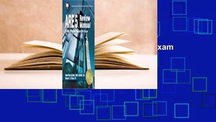 Any Format For Kindle  ARE 5 Review Manual for the Architect Registration Exam by David Kent