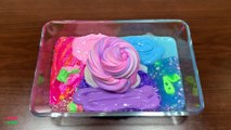 Mixing Floam and Glitter Into  Slime || Relaxing Slime s ||