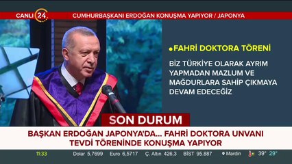 Cumhurbaşkanı Erdoğan Japonya'da