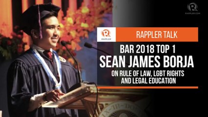 Rappler Talk: Bar 2018 topnotcher Sean James Borja
