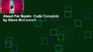 About For Books  Code Complete by Steve McConnell