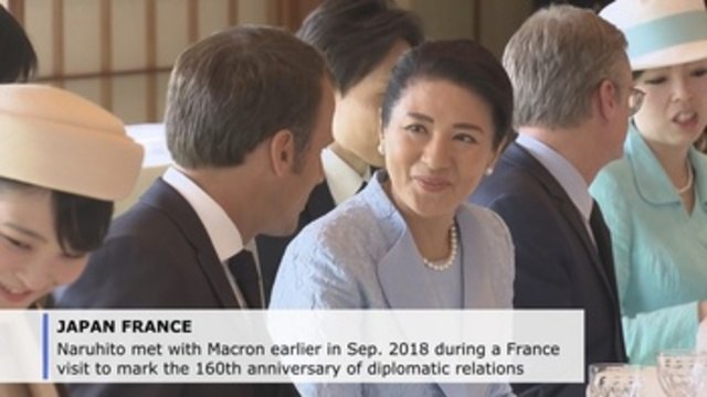 Macron received by Japanese emperor in Tokyo's Imperial Palace