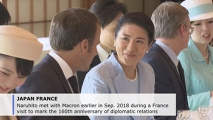 Macron received by Japanese emperor in Tokyo's Imperial Palace