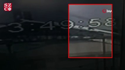 Rüzgar çatıdaki ustayı böyle uçurdu