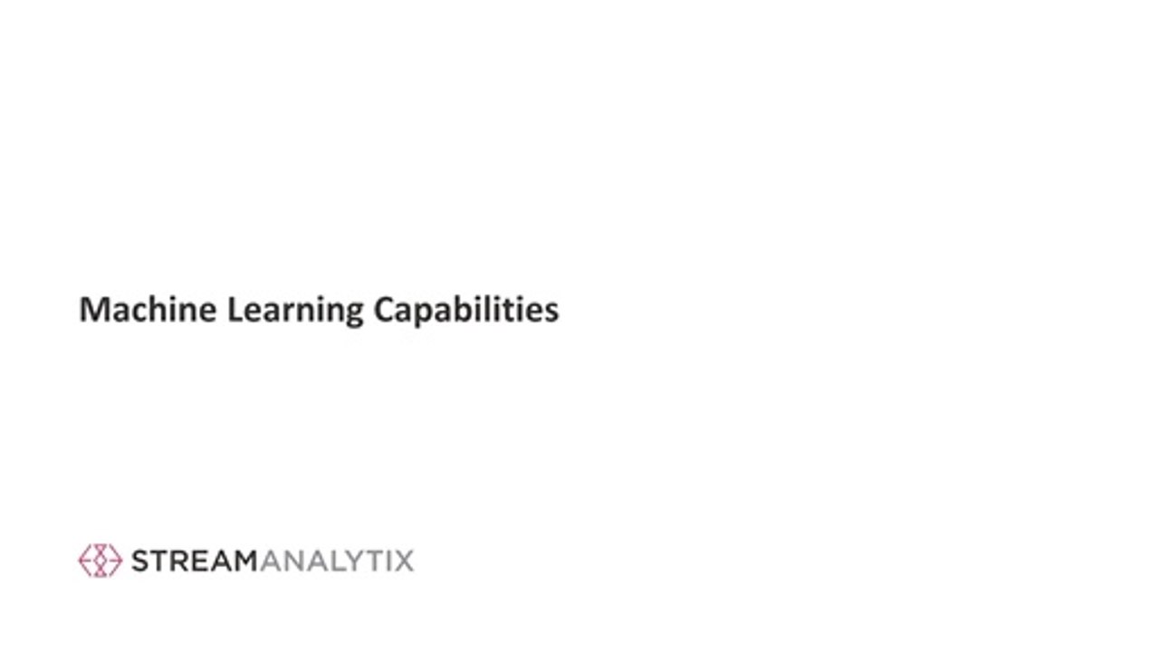 Impetus StreamAnalytix - Machine Learning Capabilities