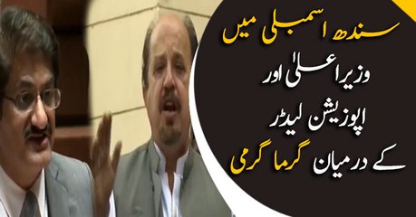 Ruckus in Sindh Assembly between Murad Ali Shah and Firdous Shamim