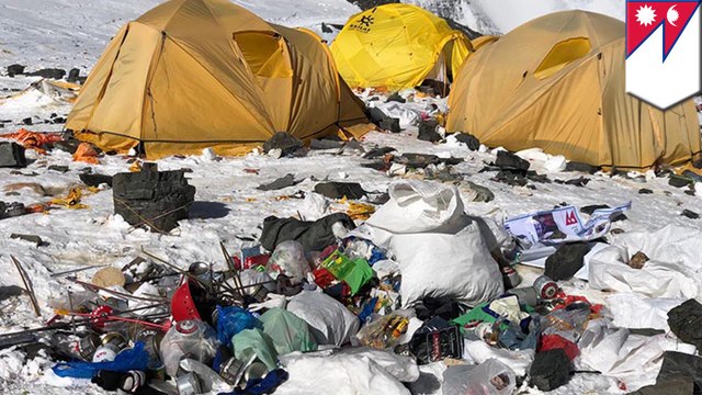 Mt. Everest is turning into a big open toilet and garbage dump