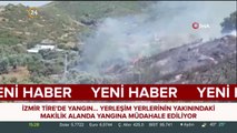 İzmir'de makilik alandaki yangın