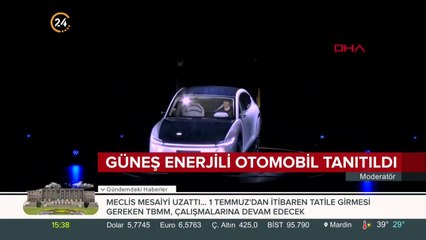 Güneş enerjisiyle çalışan otomobil tanıtıldı