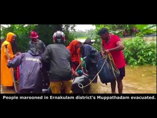 People marooned in Ernakulam district's Muppathadam being evacuated.