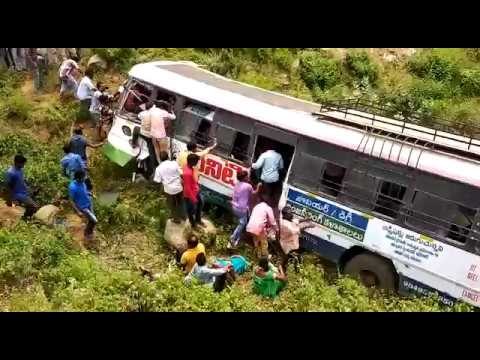 61 killed as bus falls into valley in Telangana
