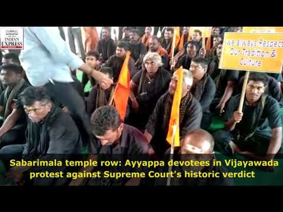 Ayyappa devotees in Vijayawada protest against Sabarimala verdict