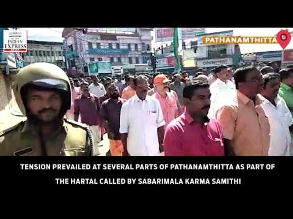 Sabarimala row: Visuals of protests during hartal in Kerala's Pathanamthitta