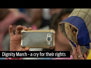 Thousands of sexual violence survivors march for Dignity in Delhi
