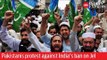 Pakistanis protest  in Lahore against India's ban on Jamaat-e-Islami
