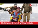Tibetan protesters clash with police outside Chinese embassy in Delhi