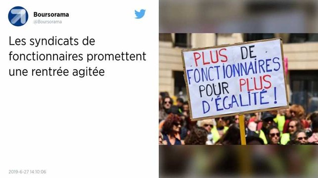 Les syndicats de fonctionnaires promettent une « rentrée sociale exceptionnelle »