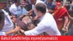 Rahul Gandhi helps injured journalists during Wayanad roadshow
