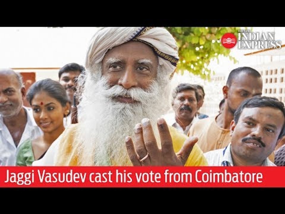 India Elections 2019: Jaggi Vasudev cast his vote from Coimbatore Lok Sabha constituency