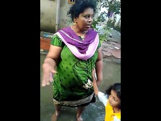 People in Semmencherry after Chennai floods