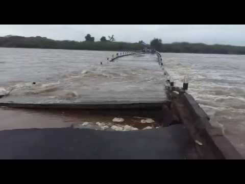 The Vengachery bridge near Kancheepuram town is fully submerged