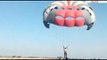 District Collector S Palanisami paraglides to increase awareness in the Nagapattinam district