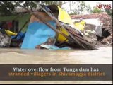 Water overflow from Tunga dam has stranded villagers in Shivamogga district