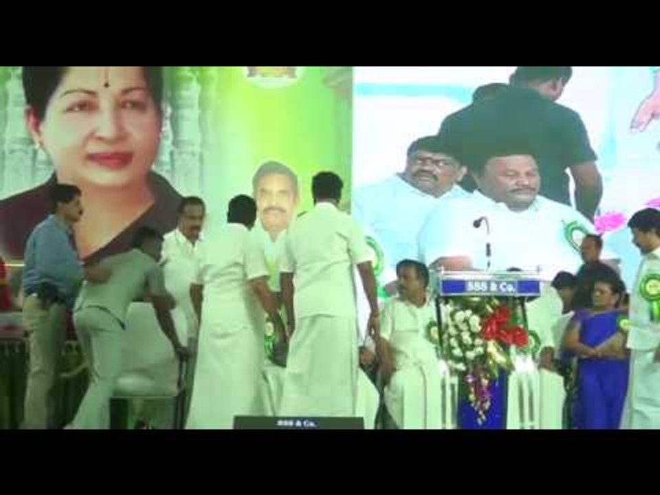 ADMK MLAs fight on stage at event in Tiruppur
