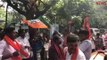 BJP workers celebrate as BS Yeddyurappa is sworn in as the 23rd CM of Karnataka