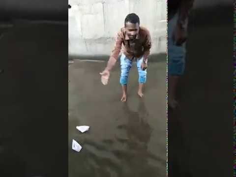 This BJP member used paper boats to protest against flooded roads in Hyderabad