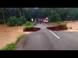 A road in Malappuram that was washed away due to the floods