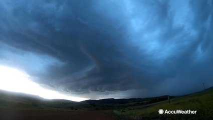 Stunning triangle mothership supercell captured in Montana