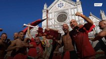 Modern-day Florentine gladiators slug it out in ancient ultraviolent footy game