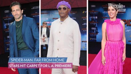 Zendaya Sparkles in Black and Red Backless Gown At 'Spider-Man: Far From Home' World Premiere