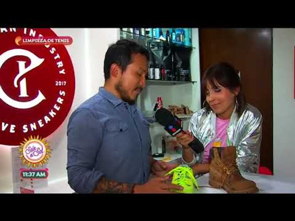 ¡Ana Alicia se fue a conocer un laboratorio de limpieza de tennis! | Sale el Sol