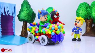 SUPERHERO BABY BUBBLE GUMBALL MACHINE  Play Doh Cartoons For Kids