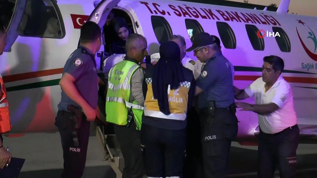 Kıbrıs’ta kalça kemiği kırılan genç kız, uçak ambulansla Gaziantep’e getirildi