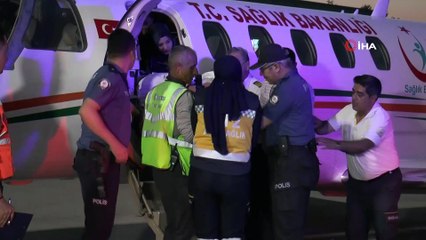 Kıbrıs’ta kalça kemiği kırılan genç kız, uçak ambulansla Gaziantep’e getirildi