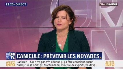 Canicule: Roxana Maracineanu juge qu'"on n'est pas très éduqué à être conscient quand quelqu'un se noie"